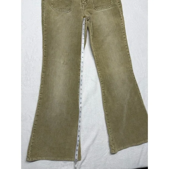 Vintage Mossimo Corduroy Flare Women's Size 13 Pants Faded Olive Beige - Picture 4 of 10